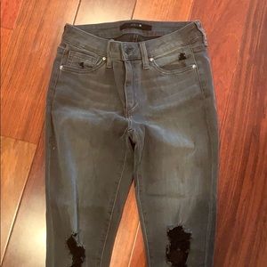 Joes Jeans - Gray with Black Rips in the Knee